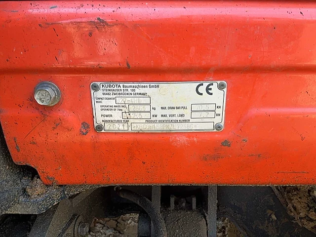2021 kubota u27-4 minigraafmachine - afbeelding 10 van  43