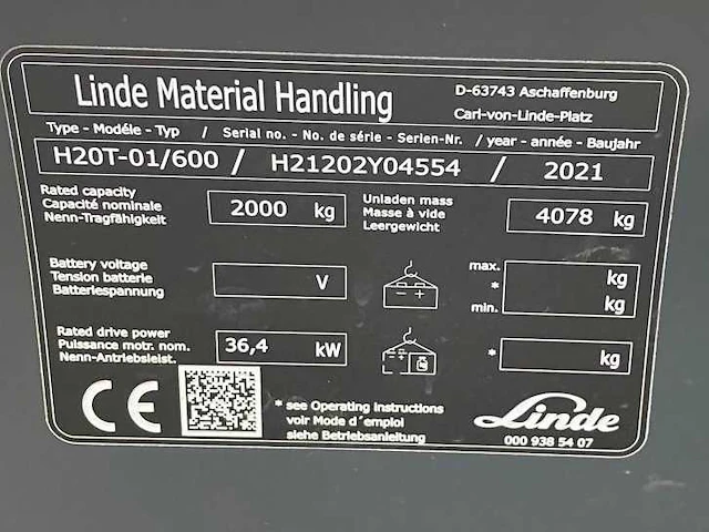2021 linde h20t vorkheftruck - afbeelding 47 van  51