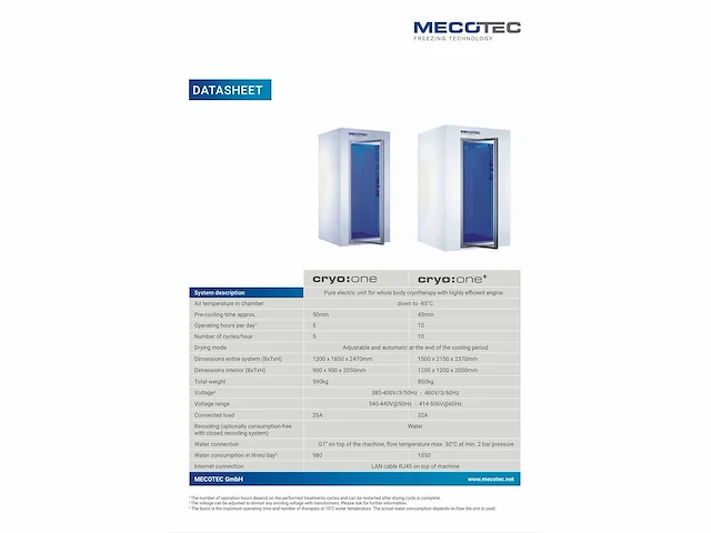 2021 mecotec cryo one+ cryo cabine - afbeelding 12 van  12