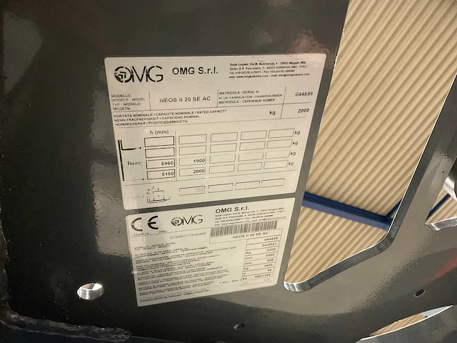 2021 omg neos ii 20se ac reach truck - afbeelding 11 van  22