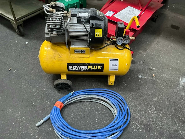 2021 powerplus powx1770 mobiele compressor - afbeelding 1 van  5