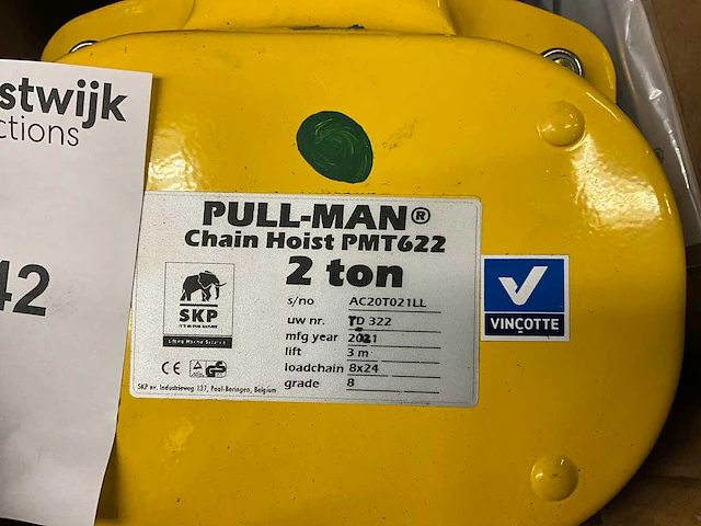 2021 pull-man pmt622 kettingtakel - afbeelding 3 van  3