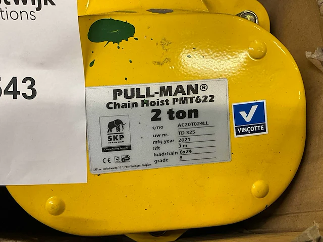 2021 pull-man pmt622 kettingtakel - afbeelding 3 van  3