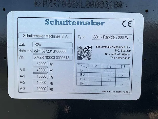 2021 schuitemaker s01 rapide 7800w opraapwagen - afbeelding 20 van  35