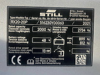 2021 still rx20-20p elektrische vorkheftruck met rotator - afbeelding 48 van  52