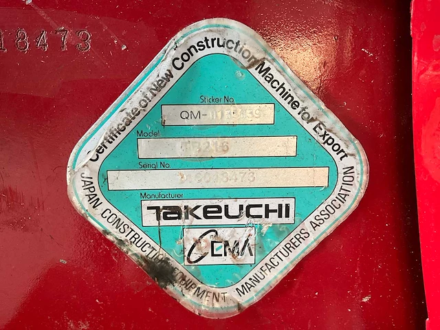 2021 takeuchi tb216 minigraafmachine - afbeelding 20 van  28