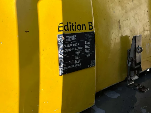2021 wacker neuson 1001 d01-04 dumper - afbeelding 2 van  27