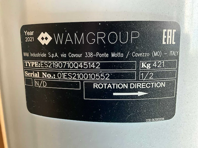 2021 wam es2190710q45142 schroeftransporteur - afbeelding 2 van  11