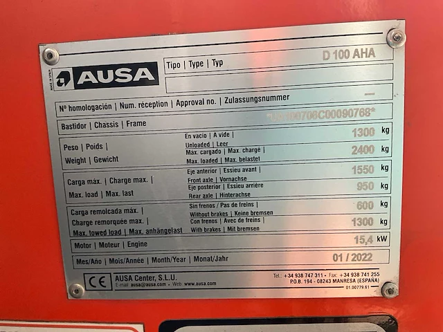 2022 ausa d100aha dumper - afbeelding 19 van  26