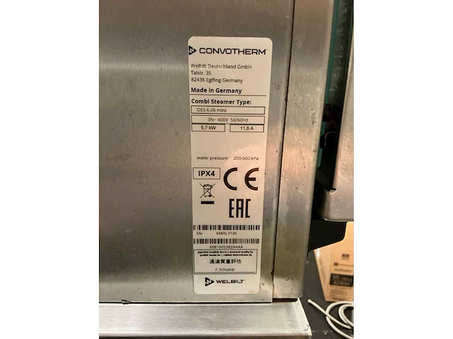 2022 convotherm oes 6.06 mini combisteamer (2x) - afbeelding 9 van  22