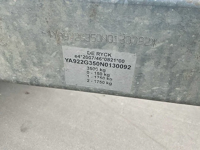 2022 de ryck kipper mtm 3500kg - afbeelding 13 van  24
