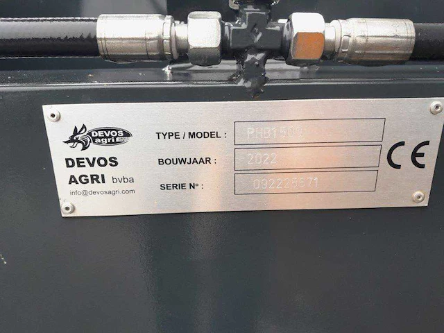 2022 devos agri phb1500 kuilhapper met bak - afbeelding 7 van  7