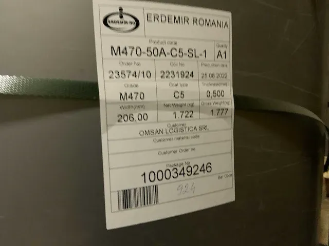 2022 erdemir m470-50a rollen ngo electrical steel (12x) - afbeelding 5 van  6