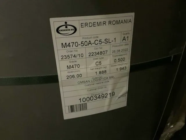 2022 erdemir m470-50a rollen ngo electrical steel (12x) - afbeelding 6 van  6