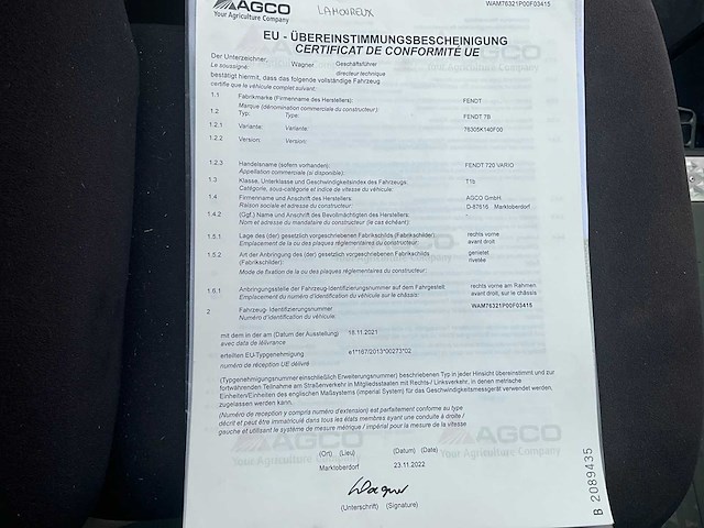 2022 fendt 720 power + 4wd landbouwtractor - afbeelding 41 van  48