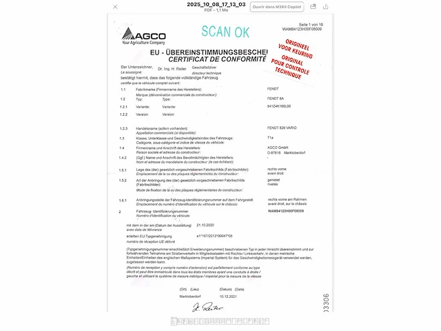 2022 fendt 826 vario 4wd landbouwtractor - afbeelding 48 van  69