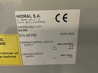 2022 hidral eh33150 goederenlift - afbeelding 11 van  12