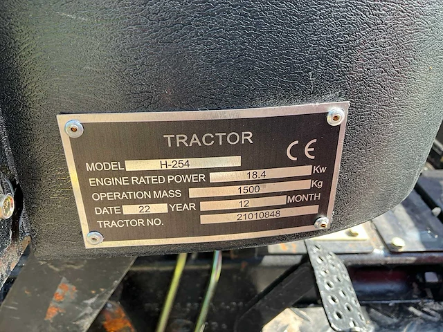 2022 huaxia h-254 minitractor - afbeelding 33 van  43