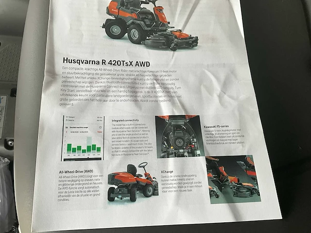 2022 husqvarna r420tsx awd zitmaaier - afbeelding 11 van  11