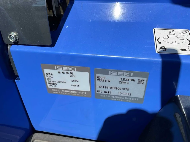2022 iseki tle3410 minitractor + frontlader - afbeelding 5 van  25