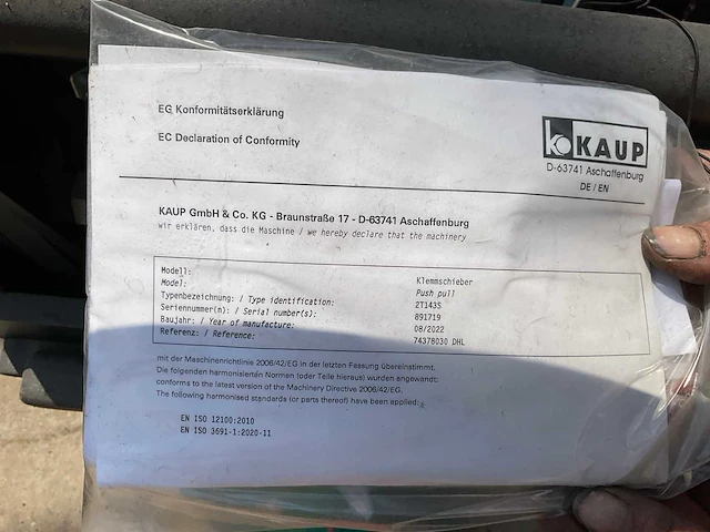 2022 kaup 2t143s heftruck push pull - afbeelding 7 van  9