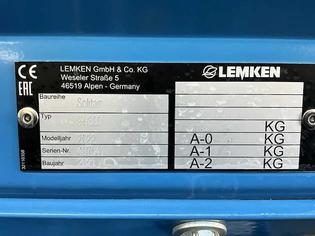 2022 lemken solitair 9+/300 zaaimachine - afbeelding 13 van  23