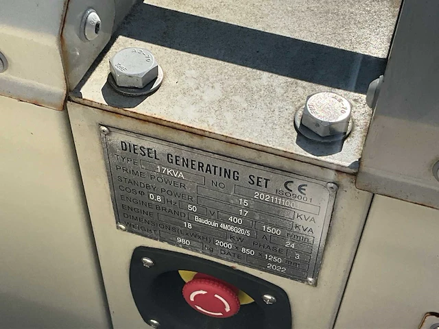2022 leroy somer 17kva stroomgenerator - afbeelding 20 van  22
