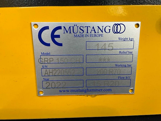 2022 mustang grp 150 ch grijper - afbeelding 2 van  10
