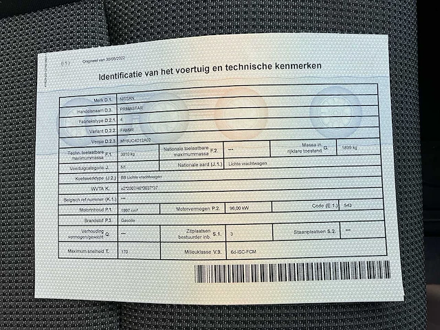 2022 nissan primastar lichte vrachtwagen - afbeelding 33 van  43