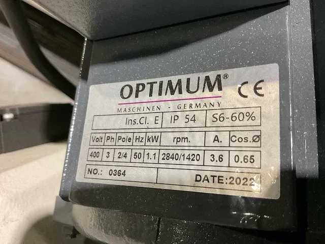 2022 optimum s275n bandzaagmachine - afbeelding 2 van  13