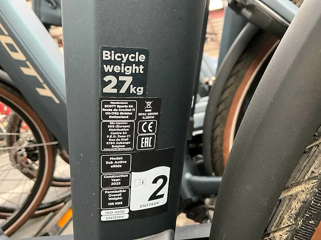 2022 scott sub active eride elektrische damesfiets (l) - afbeelding 10 van  18