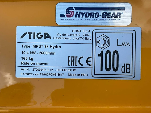 2022 stiga estate 598w grasmaaiers - afbeelding 7 van  16