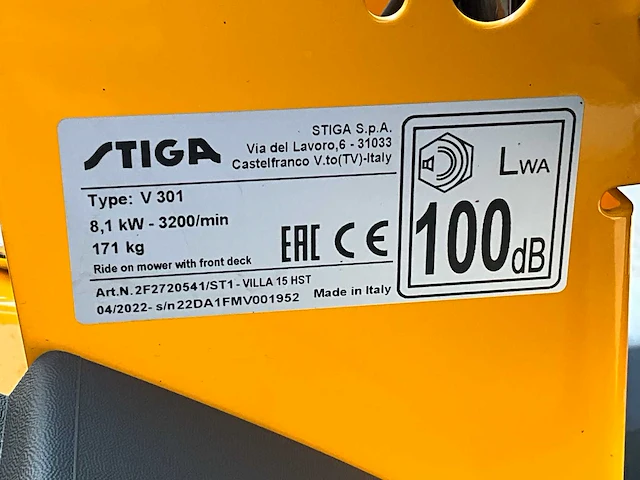 2022 stiga villa 15 hst grasmaaiers - afbeelding 8 van  16