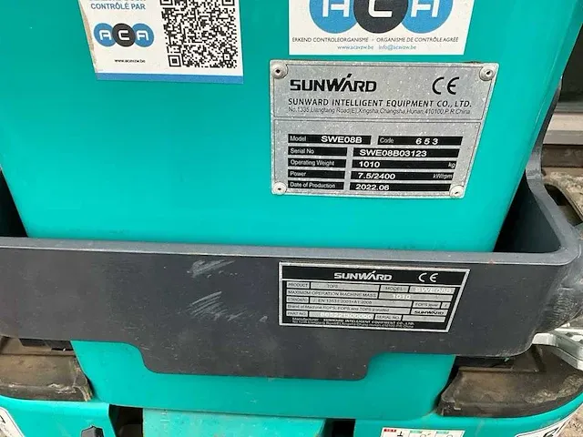 2022 sunward swe08b minigraafmachine - afbeelding 9 van  9
