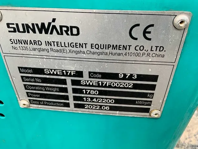 2022 sunward swe17f minigraafmachine - afbeelding 6 van  17