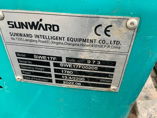 2022 sunward swe17f minigraafmachine - afbeelding 11 van  11