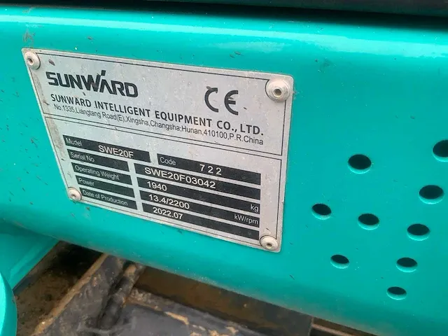 2022 sunward swe20f minigraafmachine - afbeelding 7 van  15