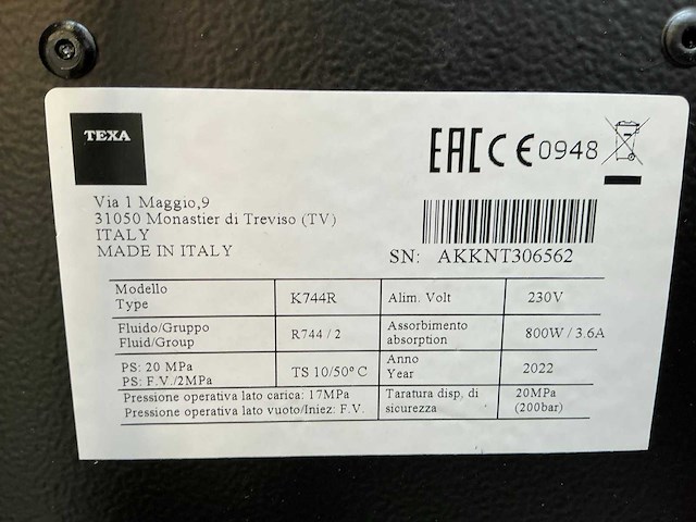 2022 texa k744r airco co2 controle /vulapparaat - afbeelding 15 van  15