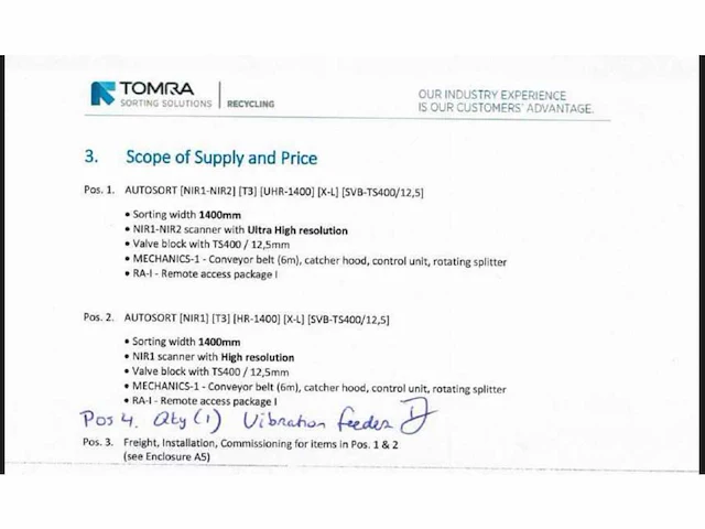2022 tomra autosort (nir1) (hr1400) (x-l) sorteermachine - afbeelding 10 van  12