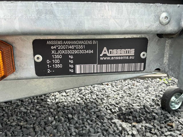 2023 anssems bsx 1350 aanhangwagen - afbeelding 17 van  28