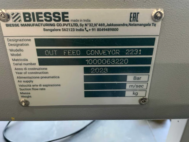 2023 biesse rover k ft 2231 cnc-bewerkingscentra - afbeelding 11 van  11