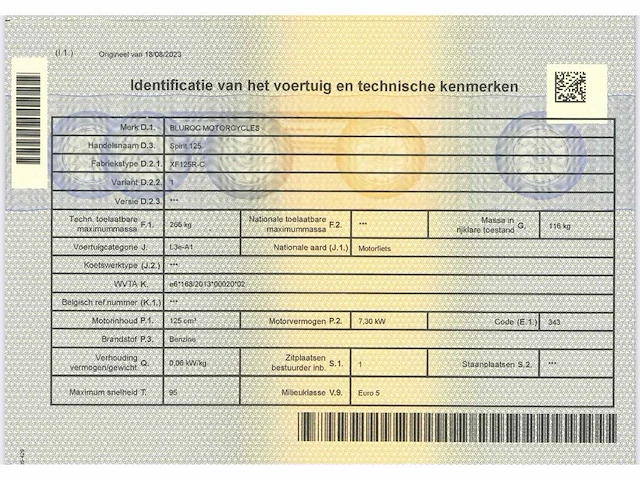 2023 bluroc xf125r-v motorfiets - afbeelding 24 van  26