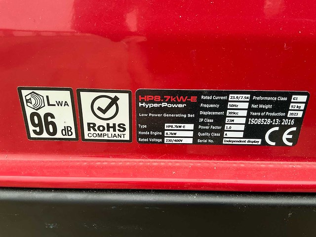 2023 honda gx390 stroomgenerator - afbeelding 8 van  10