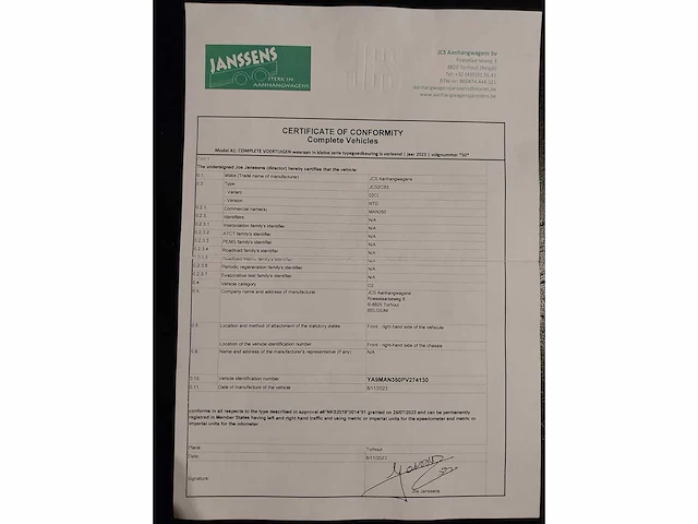 2023 jcs man350 aanhangwagen - afbeelding 24 van  26