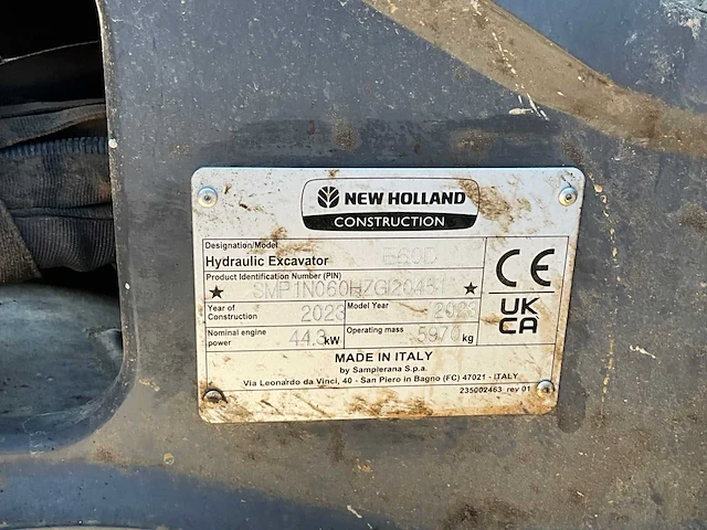 2023 new holland e 60 d rupsgraafmachines *384,5 draaiuren* - afbeelding 16 van  52