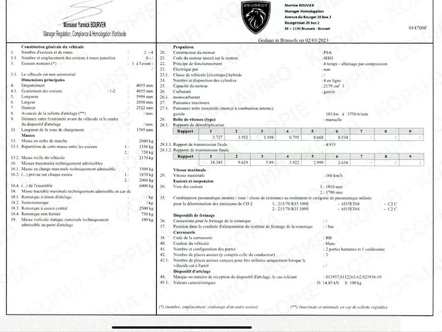 2023 peugeot boxer lichte vracht - 27000km - 3pers - trekhaak - afbeelding 46 van  53