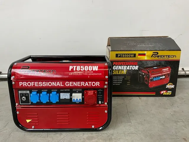 2023 powertech pt8500w stroomaggregaat 8500w - afbeelding 1 van  9