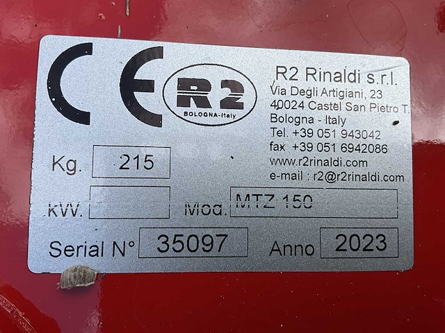 2023 r2-rinaldi mtz150 rotorkopeg - afbeelding 8 van  8