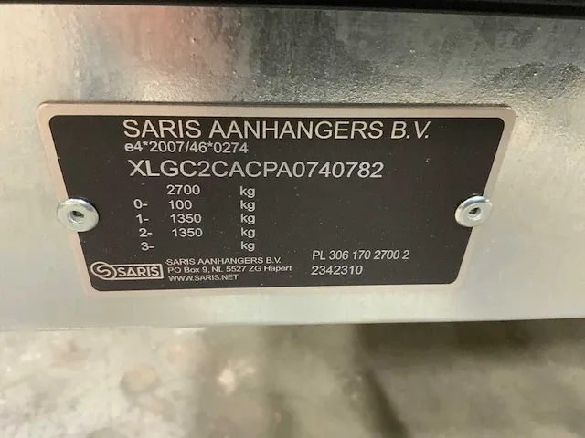 2023 saris c2c aanhangwagen - afbeelding 2 van  11