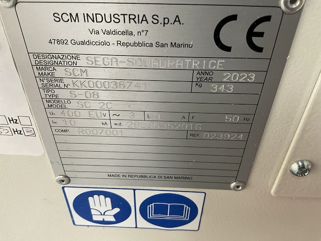 2023 scm minimax sc2c formaatcirkelzaagmachine - afbeelding 17 van  17